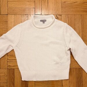 J. Crew rolled neck cropped sweater